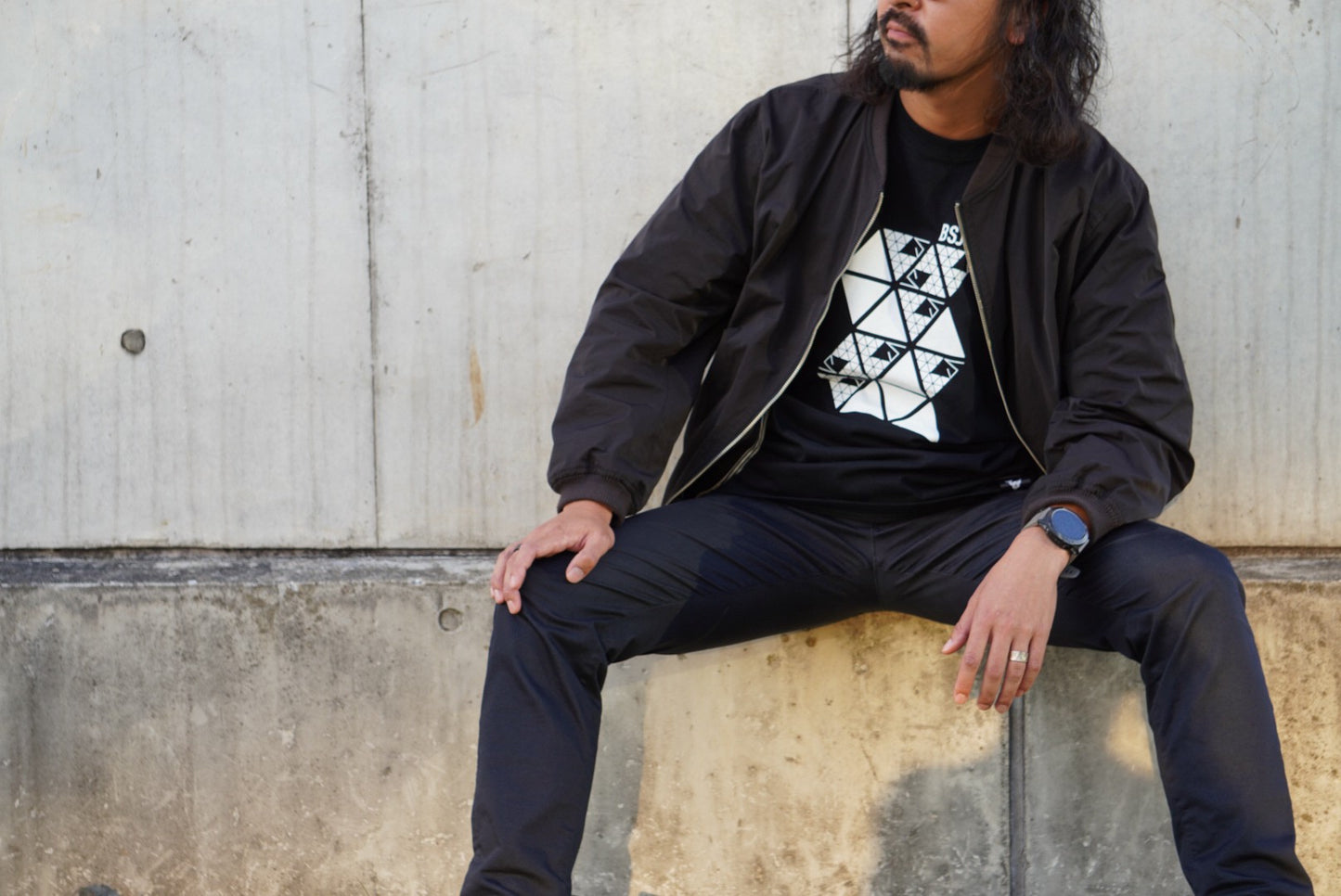 BSロゴ Tシャツ(黒)